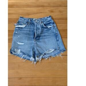 Agolde Parker Vintage Cut Off Shorts Light Wash 24 EUC